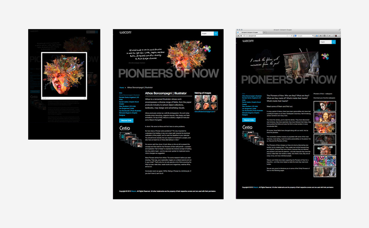 Wacom: Konzept Pioneers of Now