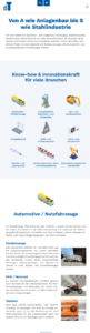 Teigler – Website – Branchen