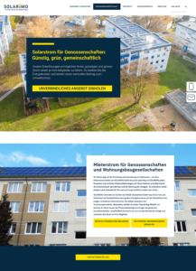 Solarimo – Website – Wohnungswirtschaft – Genossenschaften